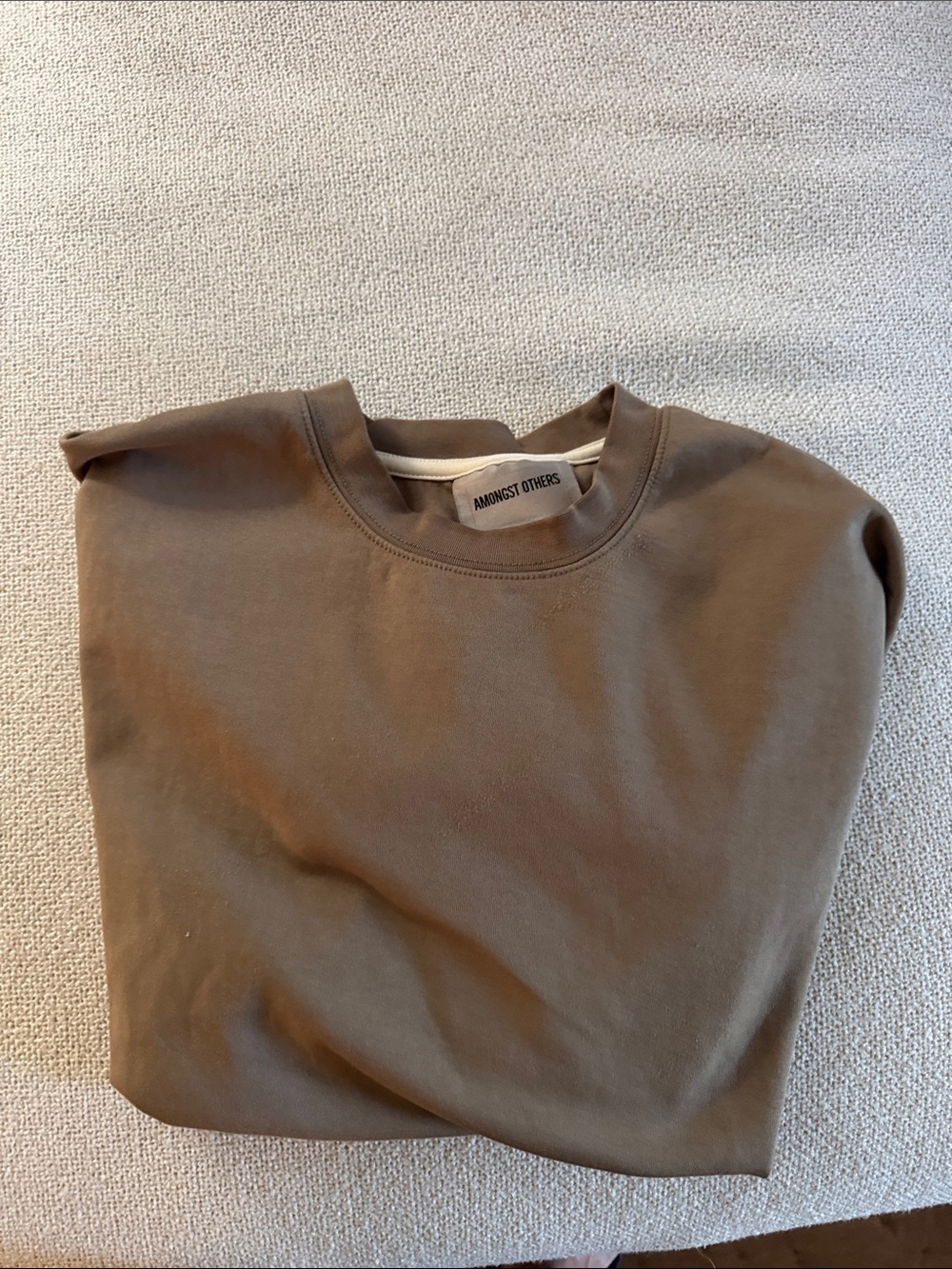 Amongst Others- Men's Short Sleeve Crew Tee in Olive Brown men’s large